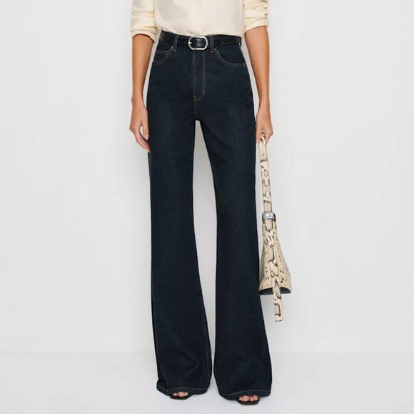 Reformation Cary High Rise Slouchy Wide Leg Jeans Blue - Size 24 - Picture 1 of 1